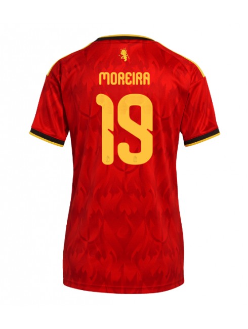 Zenske Futbalové oblečenie Belgicko Diego Moreira #19 MS 2026 Krátky Rukáv - Domáci Zenske Futbalové oblečenie Belgicko Diego Moreira #19 MS 2026 Krátky Rukáv - Domáci